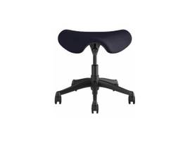 FREEDOM SADDLE STOOL WITH BAR HEIGHT CYLINDER - NAVY CORDE 4 FABRIC