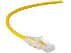 Slim-Net 28-AWG CAT6A 500-MHz Ethernet Patch Cable (UTP) - PVC, Snagless, Yellow