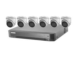 HIKVISION CAMERAS: 5 MP HIGH PERFORMANCE CMOSUP TO 2560 X 1944 RESOLUTION2.8 MM FIXED LENSDVR: 8-CH 6 MP IP CAMERAS INPUT (16-CH IF ANALOG CHANNELS