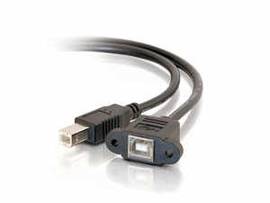 C2G 1FT USB 2.0 BF TO BM PANEL MOUNT CABLE
