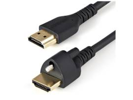2m (6.6ft) HDMI 2.0 Cable with removable secure locking screw - Knurled thumbscr