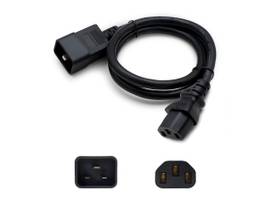 ADDON 3FT C13 FEMALE TO C20 MALE 14AWG 100-250V AT 15A BLACK POWER CABLE