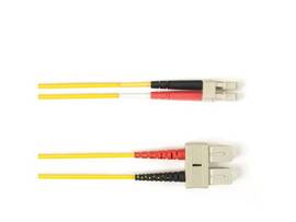 OM1 62.5/125 Multimode Fiber Optic Patch Cable - OFNR PVC, SC to LC, Yellow, 10-