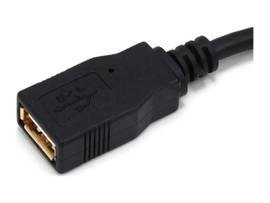 MONOPRICE USB TYPE-A TO USB TYPE-A FEMALE 2.0 EXTENSION CABLE - 28/24AWG GOLD PLATED BLACK 10FT_ 5-PACK