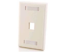 C2G 1-PORT KEYSTONE WALLPLATE WHT