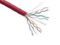 AXIOM CAT5E 24AWG 4-PAIR SOLID CONDUCTOR 350MHZ BULK CABLE SPOOL 1000FT (RED)
