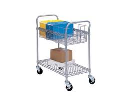 SAFCO CART WIRE MAIL 24 WIDE GRY