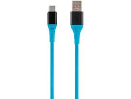 MONOPRICE ATLASFLEX SERIES DURABLE USB 2.0 TYPE-C TO TYPE-A CHARGE & SYNC KEVLAR-REINFORCED NYLON-BRAID CABLE_ 6FT_ BLUE