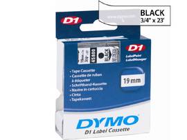 NEWELL-DYMO D1 TAPE CART 3/4 X 23 IN BLK ON CLEAR