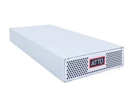 ATTO DUAL-PORT 10GB ETHERNET TO SINGLE (X4) PORT 12GB SAS INTELLIGENT BRIDGE, RJ45 SFPS INCLUDED, ISCSI TAPE SUPPORT ONLY, EXTERNAL ENCLOSURE