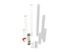 PIPE 6 IN PRE-CUT NPT CABLE OUT WHT