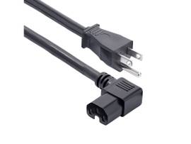 STARTECH 8FT (2.4M) HEAVY DUTY POWER CORD, NEMA 5-15P TO RIGHT ANGLE C15, 15A 125V, 14AWG, HEAVY GAUGE PDU POWER CABLE, REPLACEMENT AC POWER CORD, UL