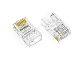 AXIOM RJ45 CAT6 UTP PLUG, SOLID/STRANDED WIRE, 50 MICRON, 100-PACK