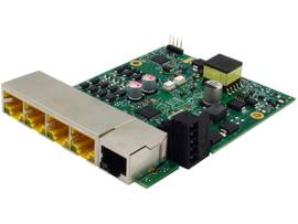 BRAINBOXES,EMBEDDED 4 PORT POE FAST ETHERNET 10/100 + 1 ETHERNET PORT SWITCH -40F TO +158F