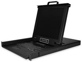 16 PORT RACKMOUNT KVM CONSOLE W/17IN LCD