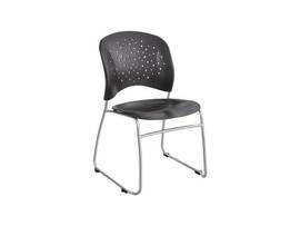 SAFCO REVE SLED CHAIR RD BACK BLK 2E (Sold as Case Pack of 2)