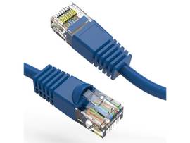 AXIOM 35FT CAT6 UTP 550MHZ PATCH CABLE SNAGLESS MOLDED BOOT (BLUE)