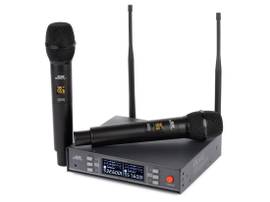 MONOPRICE STAGE RIGHT BY MONOPRICE 200-CHANNEL UHF DUAL HANDHELD WIRELESS MICROPHONES SYSTEM
