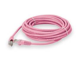 AddOn 15ft RJ-45 (Male) to RJ-45 (Male) Straight Pink Cat6A UTP Copper PVC Patch