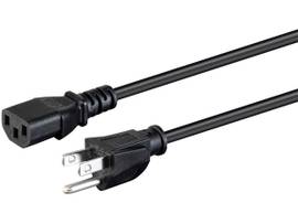 MONOPRICE POWER CORD 18AWG 10A SVT 125V BLACK 8FT