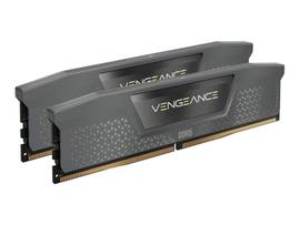 CORSAIR DDR5, 6000MT/S 32GB 2X16GB DIMM, UNBUFFERED, 36-44-44-96, STD PMIC, AMD EXPO, VENGEANCE DDR5 GREY HEATSPREADER, BLACK PCB, 1.4V