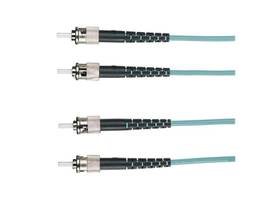 OM3 50/125 Multimode Fiber Optic Patch Cable OFNR PVC STST AQ 10M