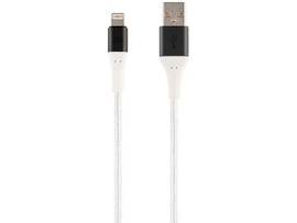 MONOPRICE ATLASFLEX SERIES DURABLE APPLE MFI CERTIFIED LIGHTNING TO USB TYPE-A CHARGE AND SYNC KEVLAR-REINFORCED NYLON-BRAID CABLE_ 1.5FT_ WHITE