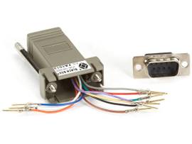 BLACK BOX CORP MOD ADAP KIT DB9M TO RJ45F 10-WIRE F