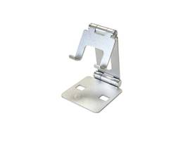 AMER ALUMINIUM FOLDING AND PORTABLE SMART PHONE HOLDER AND STAND. ADJUSTABLE TO OBTAIN DIFFERENT ANGLES AND HEIGHTS TO PROVIDE BETTER VIEWING