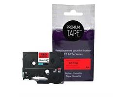 BROTHER TZE-431 COMPATIBLE PREMIUM TAPE BLACK / RED 12MM