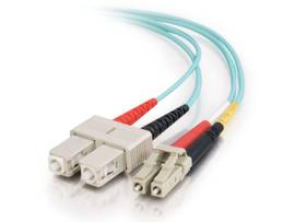LEGRAND-ORTRONICS 2M LC-SC 10G OM3 DPX MM TAA FIBER-AQUA
