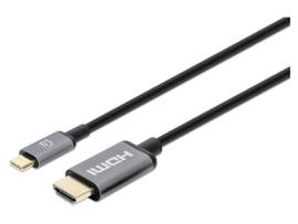 Manhattan USB-C to HDMI Adapter Cable Converts a DP Alt Mode Signal to an HDMI 4