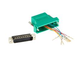 BLACK BOX CORP MOD ADAP KIT DB25M TO RJ45F F GREEN