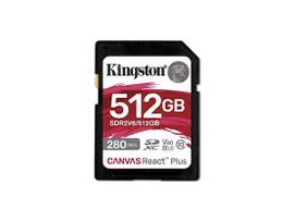 KINGSTON 512GB CANVAS REACT PLUS SDXC UHS-II 280R/150W U3 V60 FOR FULL HD/4K