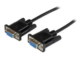2M BLACK DB9 RS232 NULL MODEM CABLE F/F