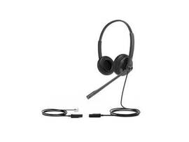 YHS34 DUO (BINAURAL) QD (QUICK DISCONNECT) TO RJ9 HEADSET, BOOM MICROPHONE, NOISE CANCELING, HEADBAND, HD VOICE, LEATHER EAR CUSHIONS.