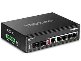 TRENDNET 6-PORT HARDENED INDUSTRIAL GIGABIT SWITCH (5 GIGABIT / 1 SHARED SFP / 1 DEDICATED SFP)