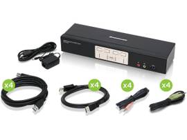 IOGEAR 4-PRT DSPLYPRT KVMP SWTCH W/USB