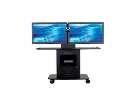AVTEQ DUAL DISPLAY AV CART, SUPPORTS DISPLAYS