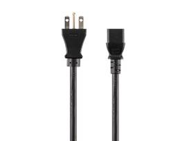MONOPRICE HEAVY DUTY PWR CORD - NEMA 6-15P TO IEC 60320 C13_ 14AWG_ 15A/3750W_ SJT_ 250V_ BLK_ 3FT