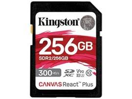 KINGSTON 256GB CANVAS REACT PLUS SDXC UHSII 300R/260W U3/V90/4K/8K (CAN RETAIL)
