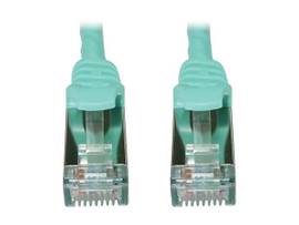 TRIPPLITE CAT6 CABLE SHIELDED SLIM M/M AQUA 3FT