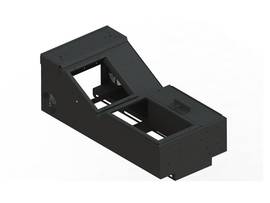 GAMBER UNIVERSAL WIDE BODY CONSOLE BOX WITH LOCKED STORAGE POCKET; INCLUDES 3 FACEPLATES AND 3 FILLER PANELS.