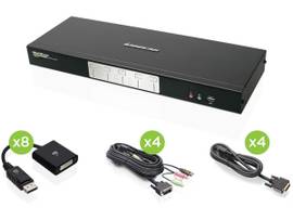 IOGEAR 4-PRT VIEW DVI & DSPLYPRT KVMP KIT