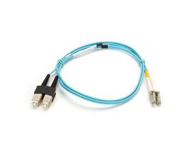 OM3 50/125 Multimode Fiber Optic Patch Cable OFNR PVC SC-LC AQ 2M