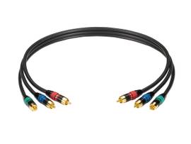 BLACK BOX CORP VIDEO CABLE, (3) RCA, M/M, 50EJ517-0050