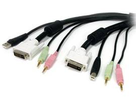 6 FT 4-IN-1 USB DVI KVM CABLE WITH AUDIO