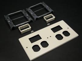 LEGRAND-WIREMOLD 4-GANG W/TWO DUPLEX AND T