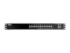 QNAP RACKMOUNT SWITCH QSW-M3224-24T-US, L3 LITE MANAGED SWITCH, 24 PORTS OF 10GBE NBASE-T (10G/5G/2.5G/1G/100M), EASY MANAGEMENT WITH WEB
