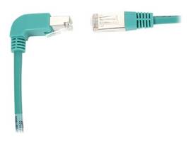 BLACK BOX CORP CAT5E 90 DWN TO STR SHLD PATCH CABLE GREEN 15FT